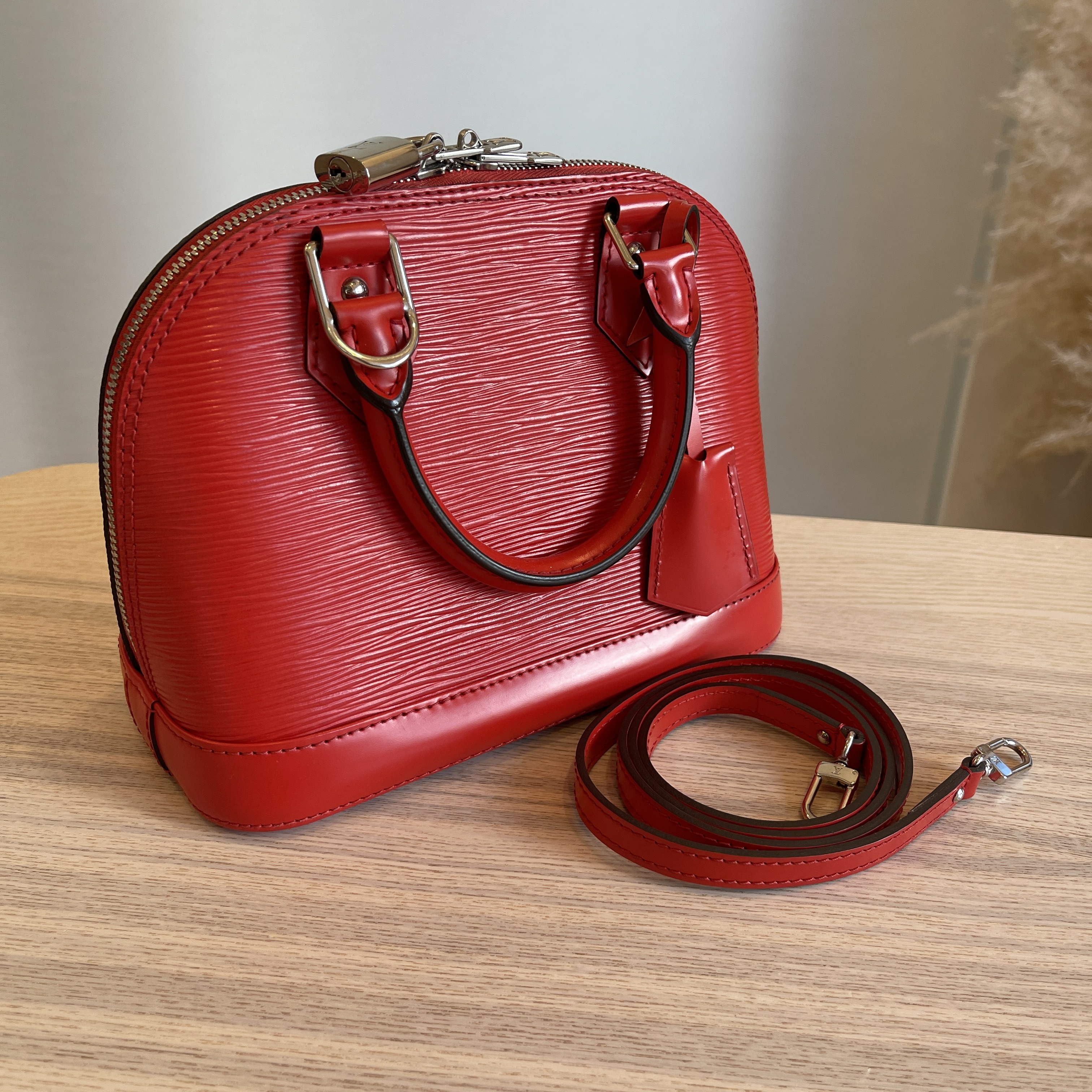 Louis Vuitton Coquelicot Epi Leather Alma BB Bag Louis Vuitton