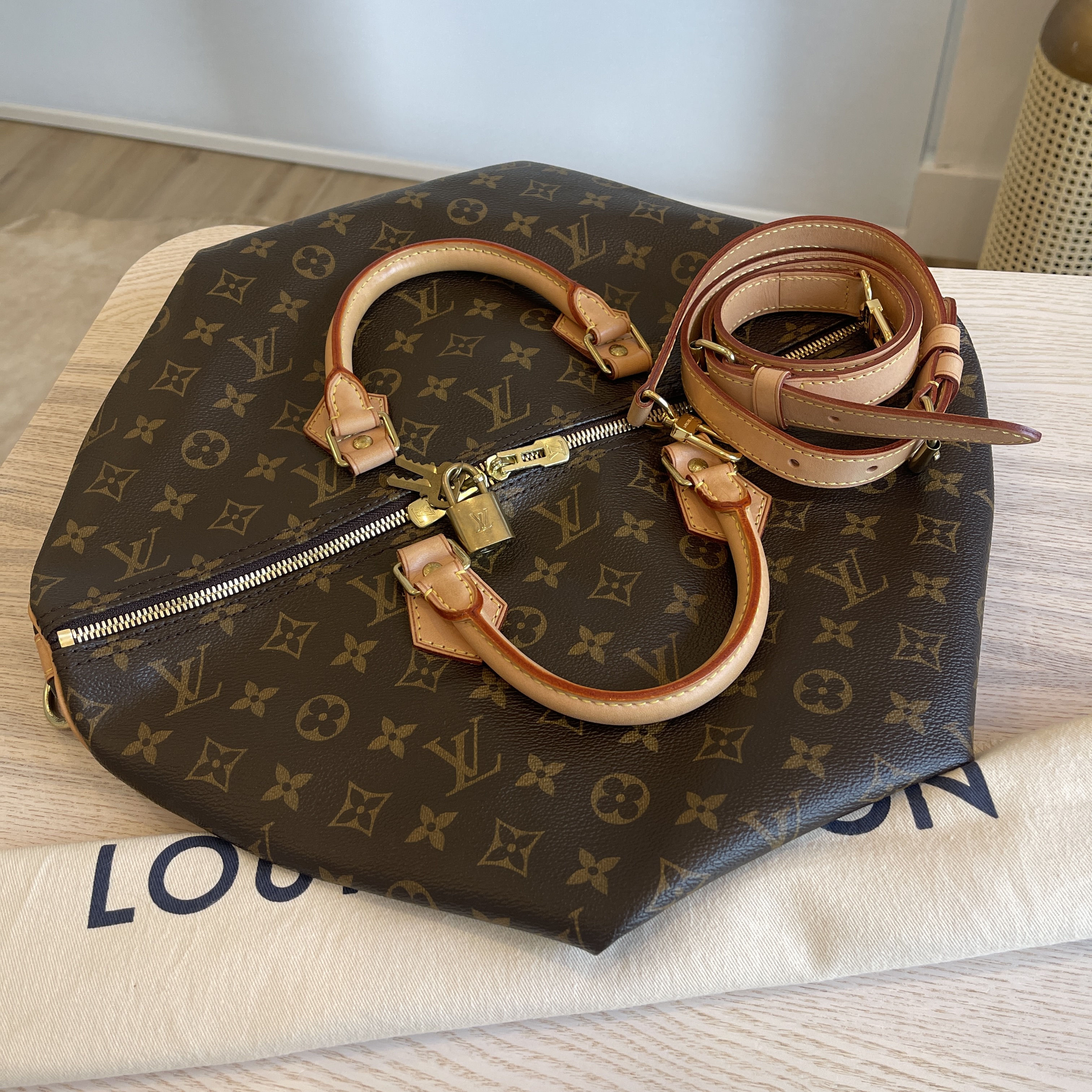 Louis Vuitton Monogram Speedy 40 Bandouliere