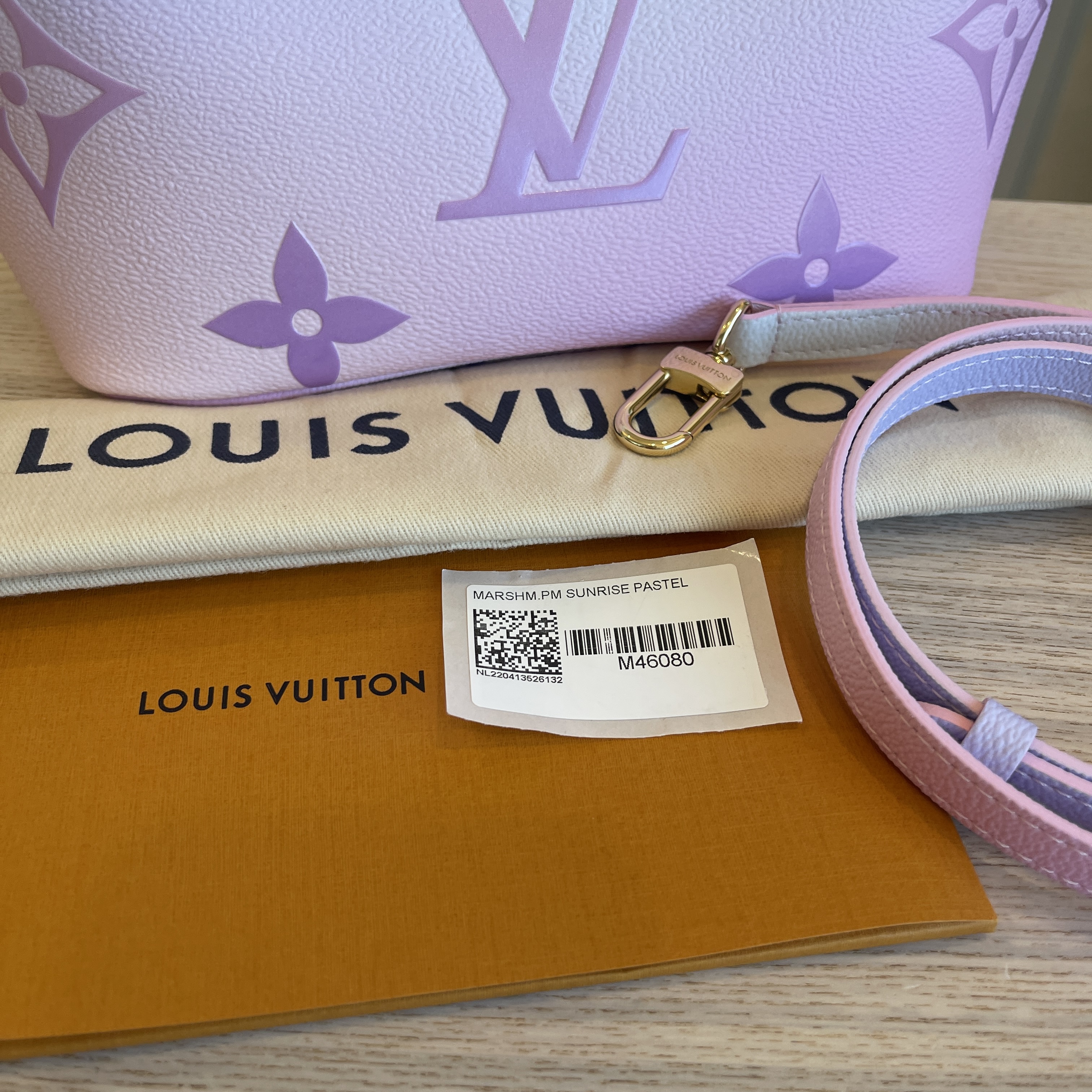 Louis Vuitton Monogram Giant Spring in The City Marshmallow Hobo PM Sunrise Pastel