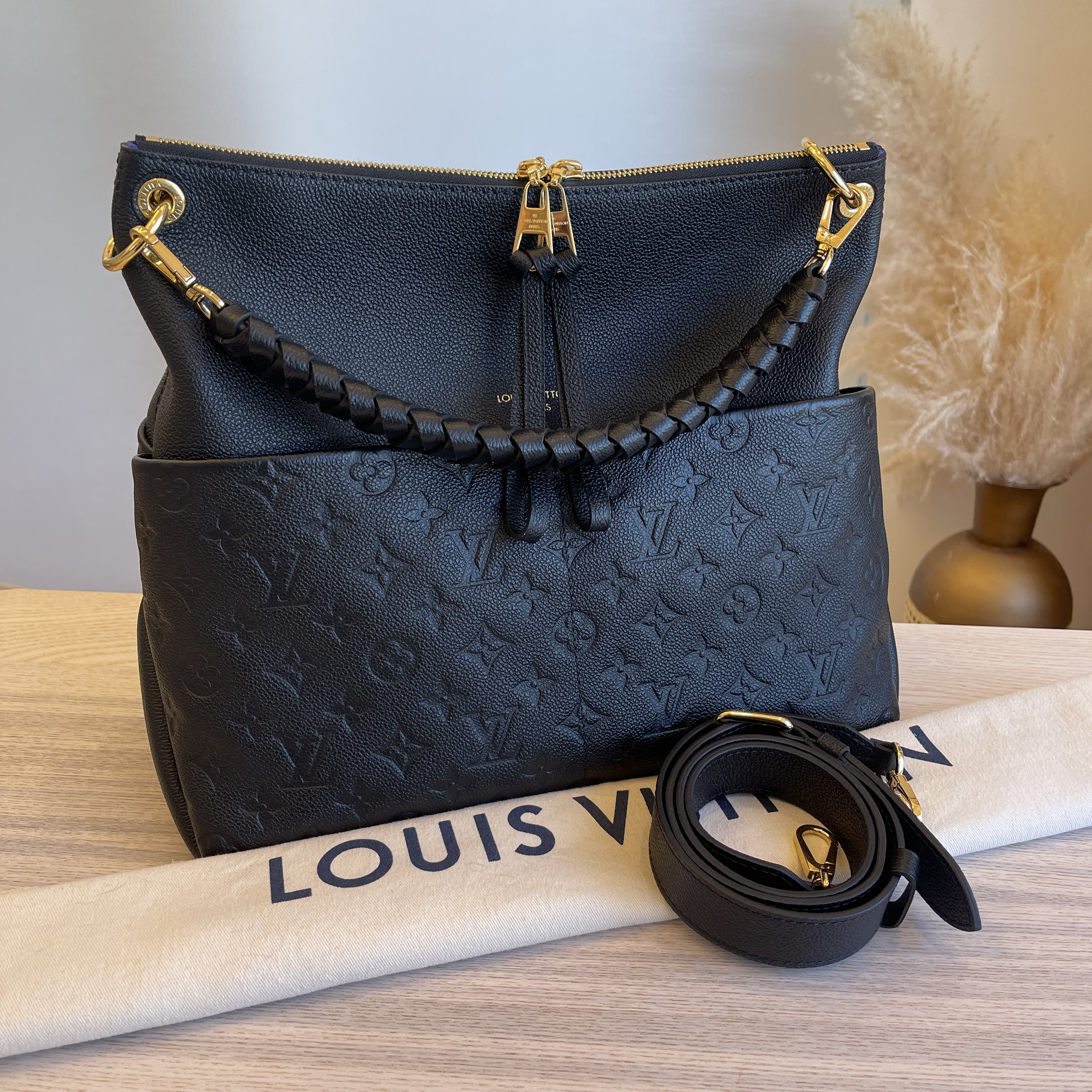 Louis Vuitton Maida Hobo Bag Monogram Empreinte Leather In Black - Praise  To Heaven