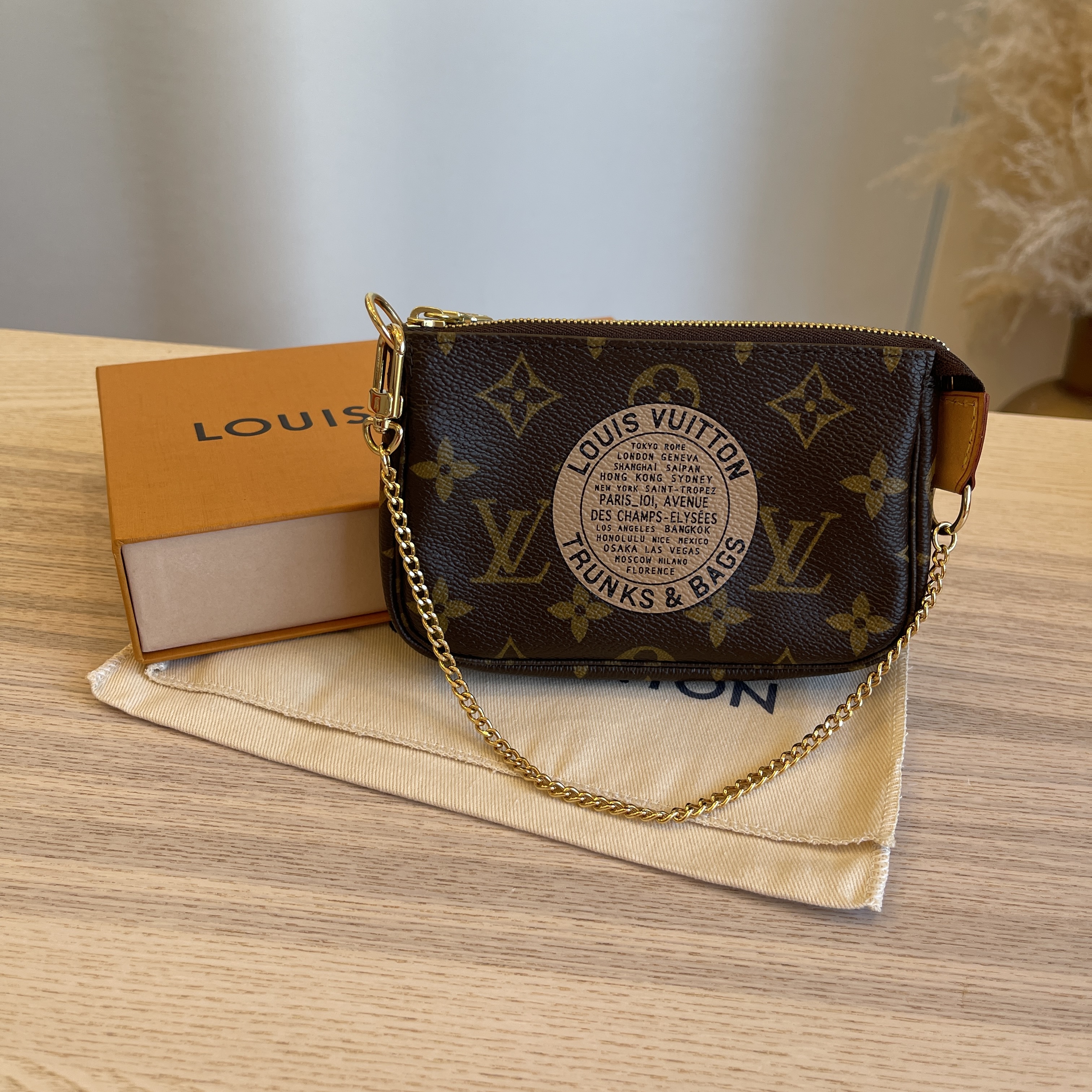 Louis vuitton mini pochette trunks and bags hotsell