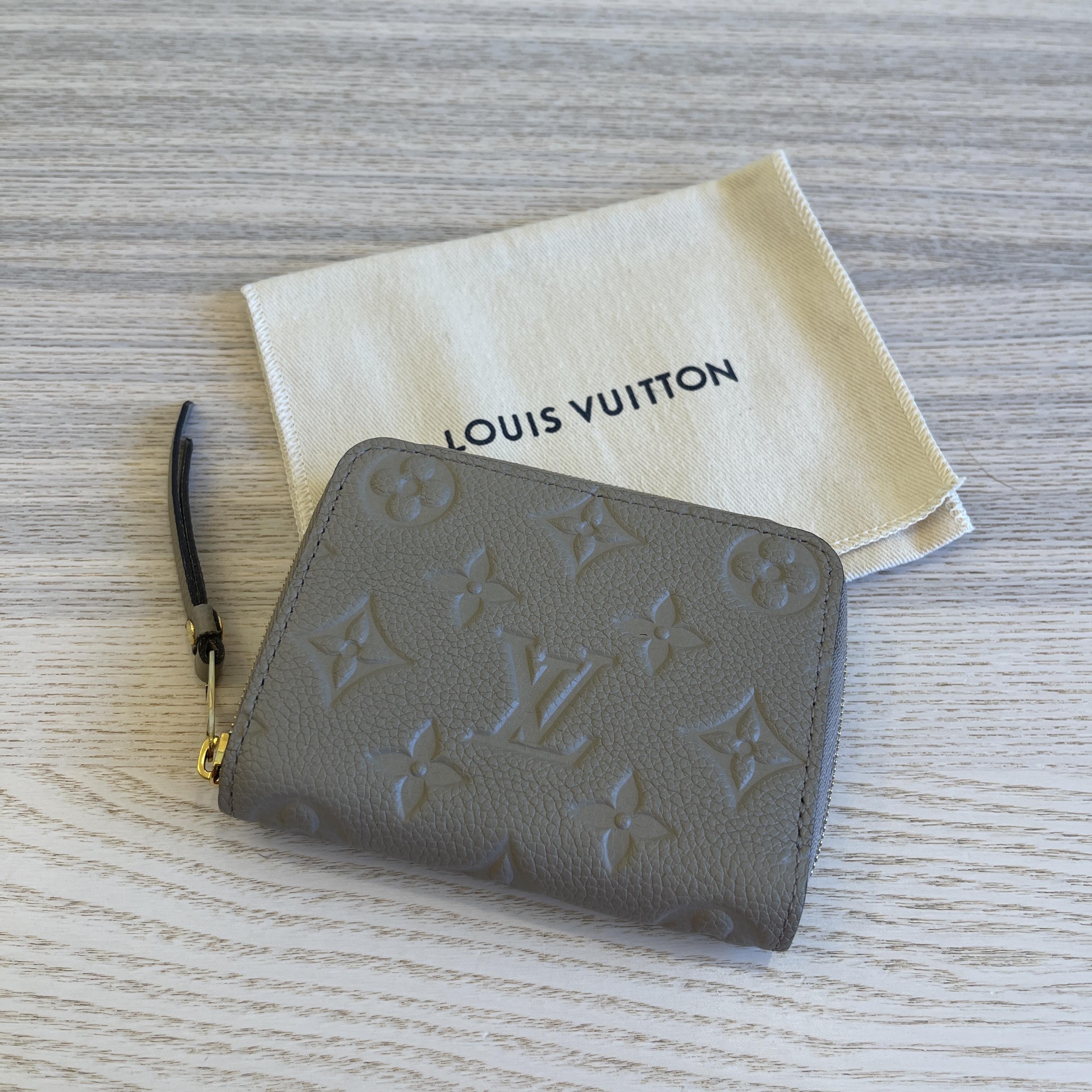 Louis Vuitton Zippy Wallet Turtledove Monogram Empreinte