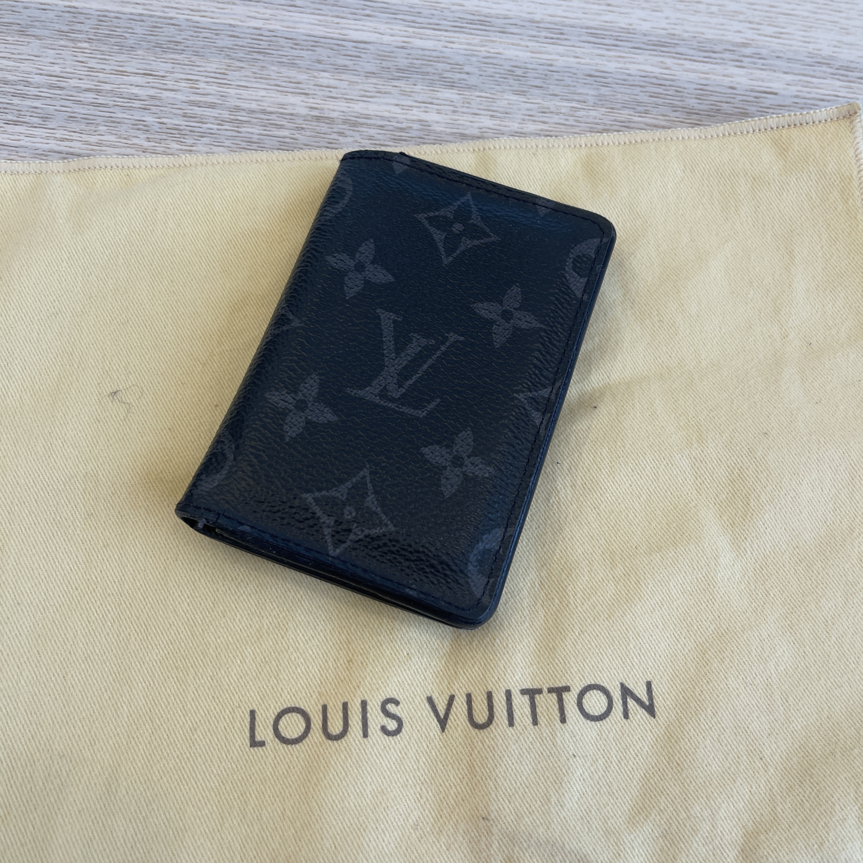 LOUIS VUITTON POCKET ORGANIZER/ CARD HOLDER IN MONOGRAM ECLIPSE