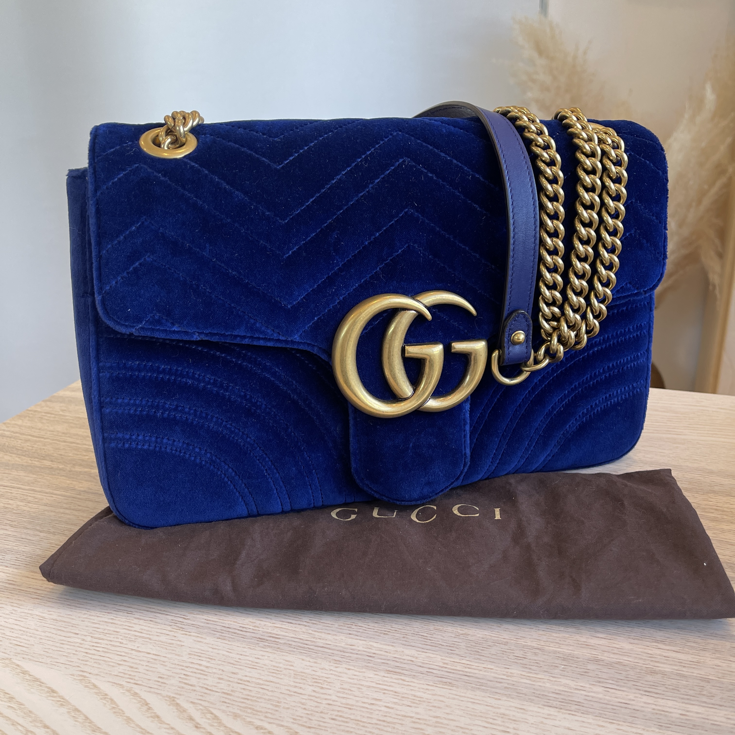 Gucci blue bag velvet outlet