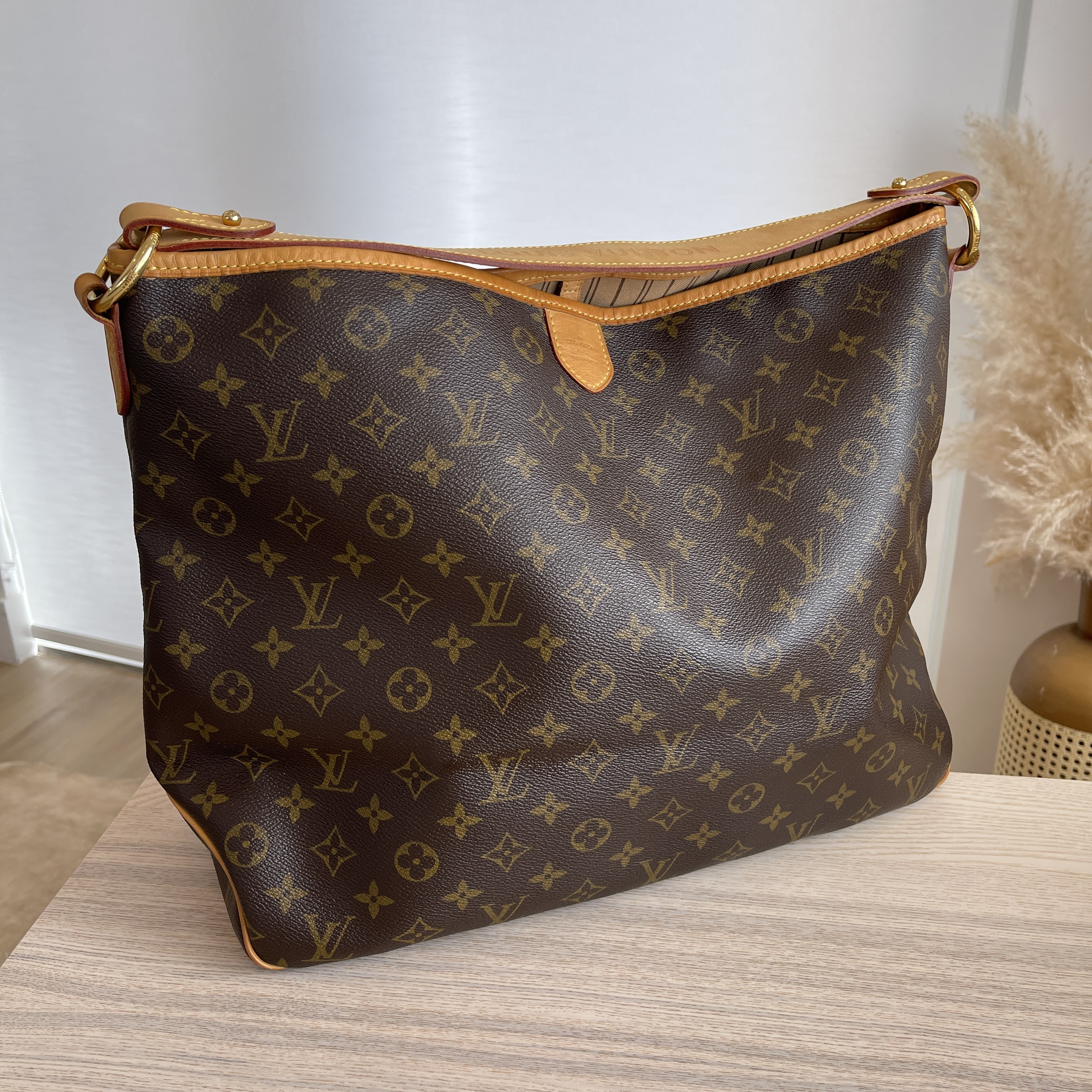 Louis Vuitton Delightful Handbag Monogram Canvas PM Interior Fuchsia