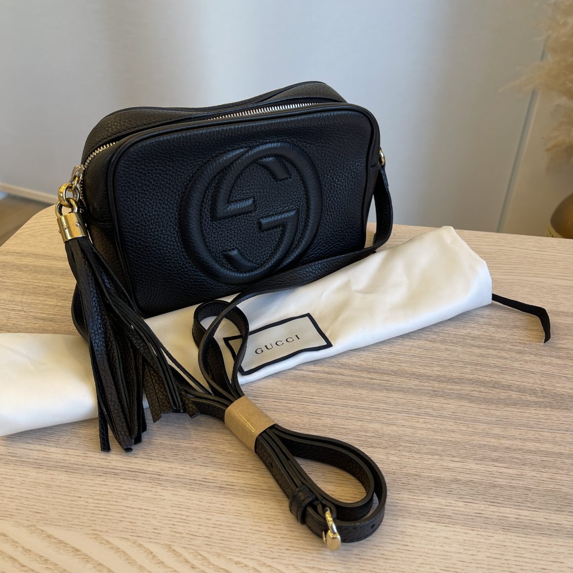 Gucci Calfskin Small Soho Disco Bag Black