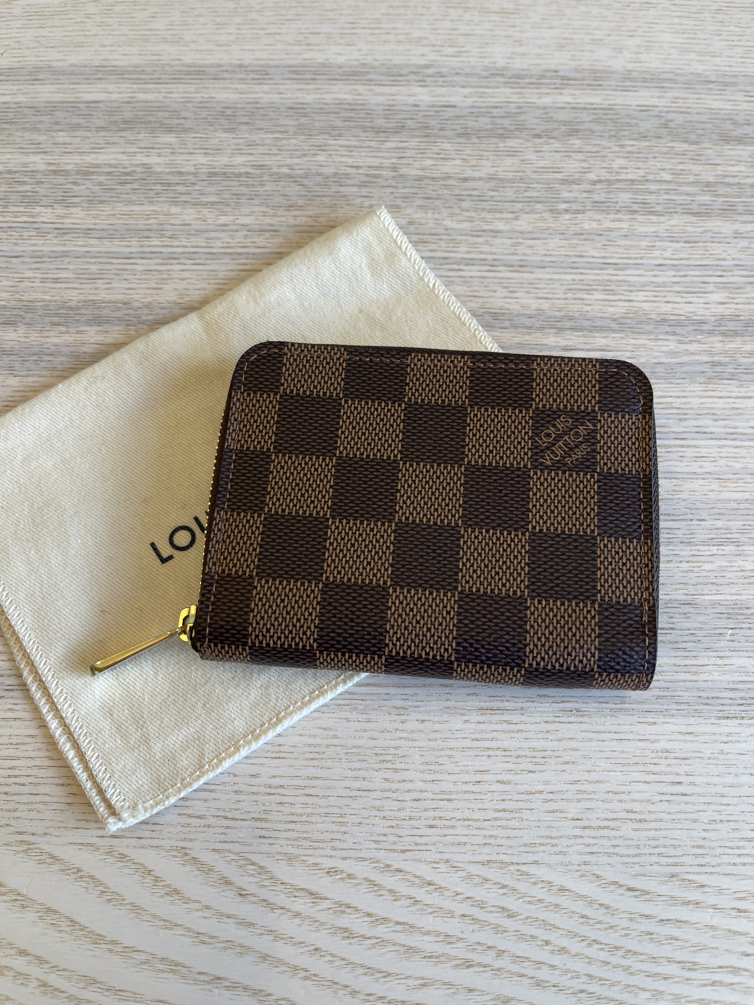 Louis Vuitton Zippy Wallet Rose Ballerine Damier Ebene