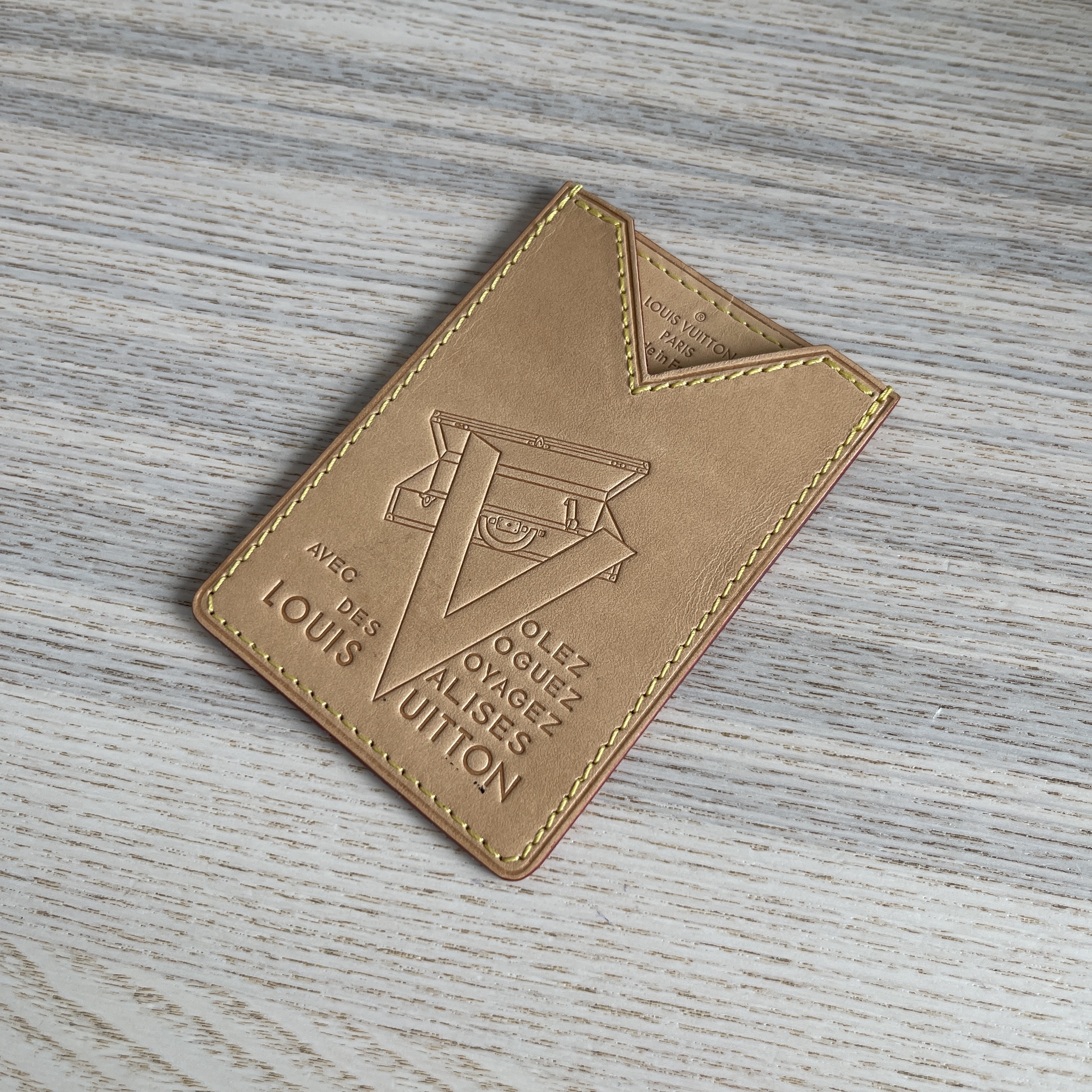 Louis Vuitton Beige Vachetta Leather Limited Edition Card Holder