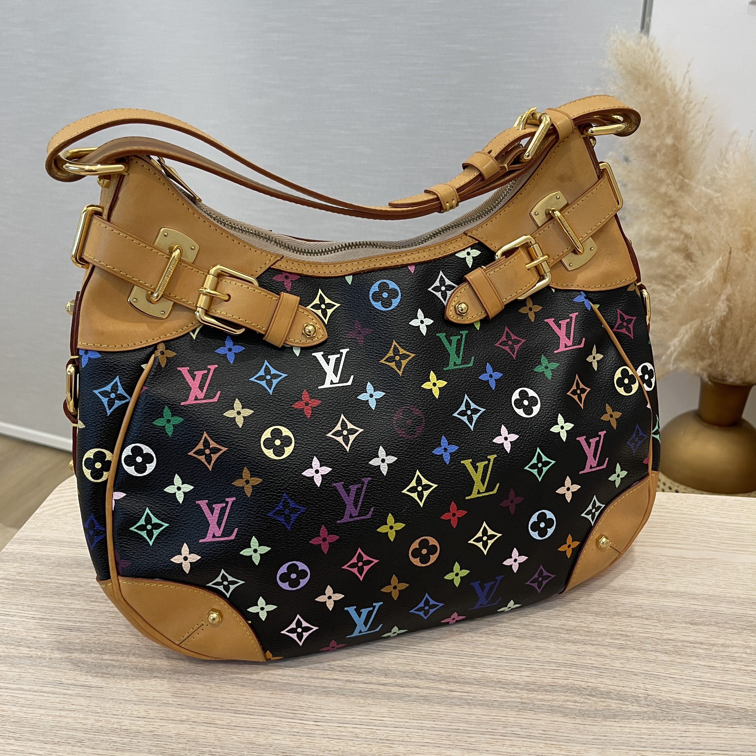 Louis Vuitton Monogram Multicolor Greta Black