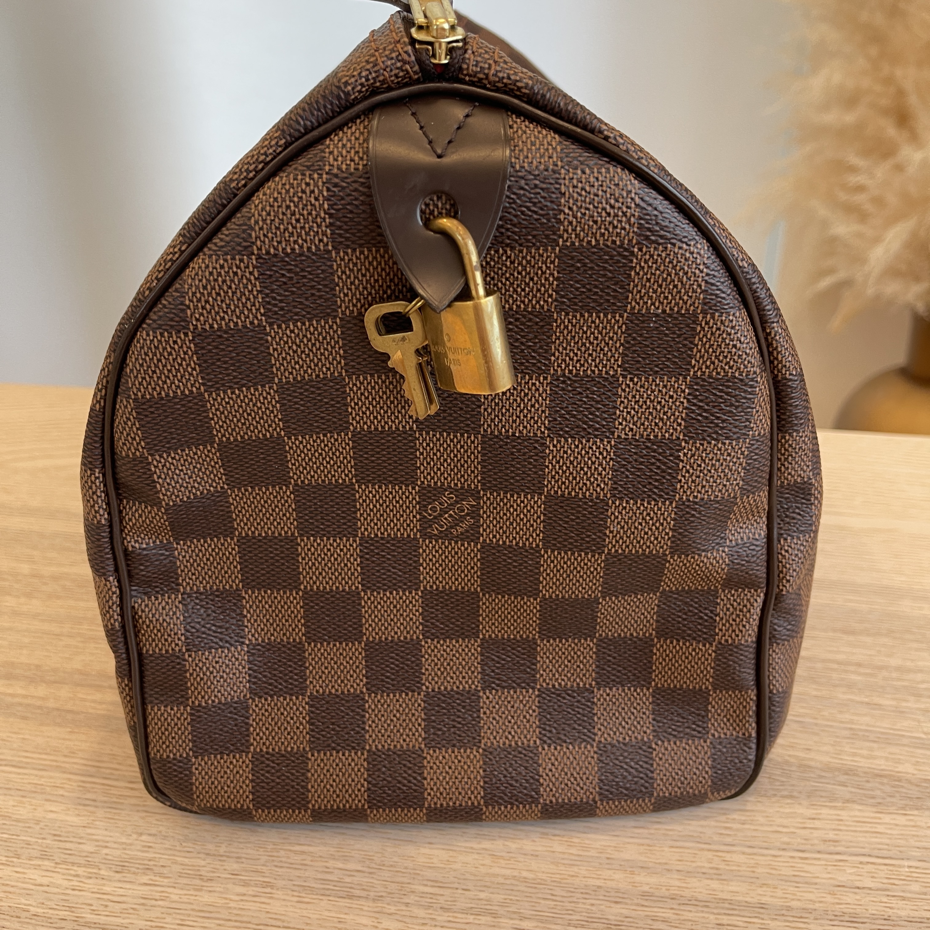 Louis Vuitton Ebene Damier Coated Canvas Speedy 30 Gold Hardware, 2012  Available For Immediate Sale At Sotheby's