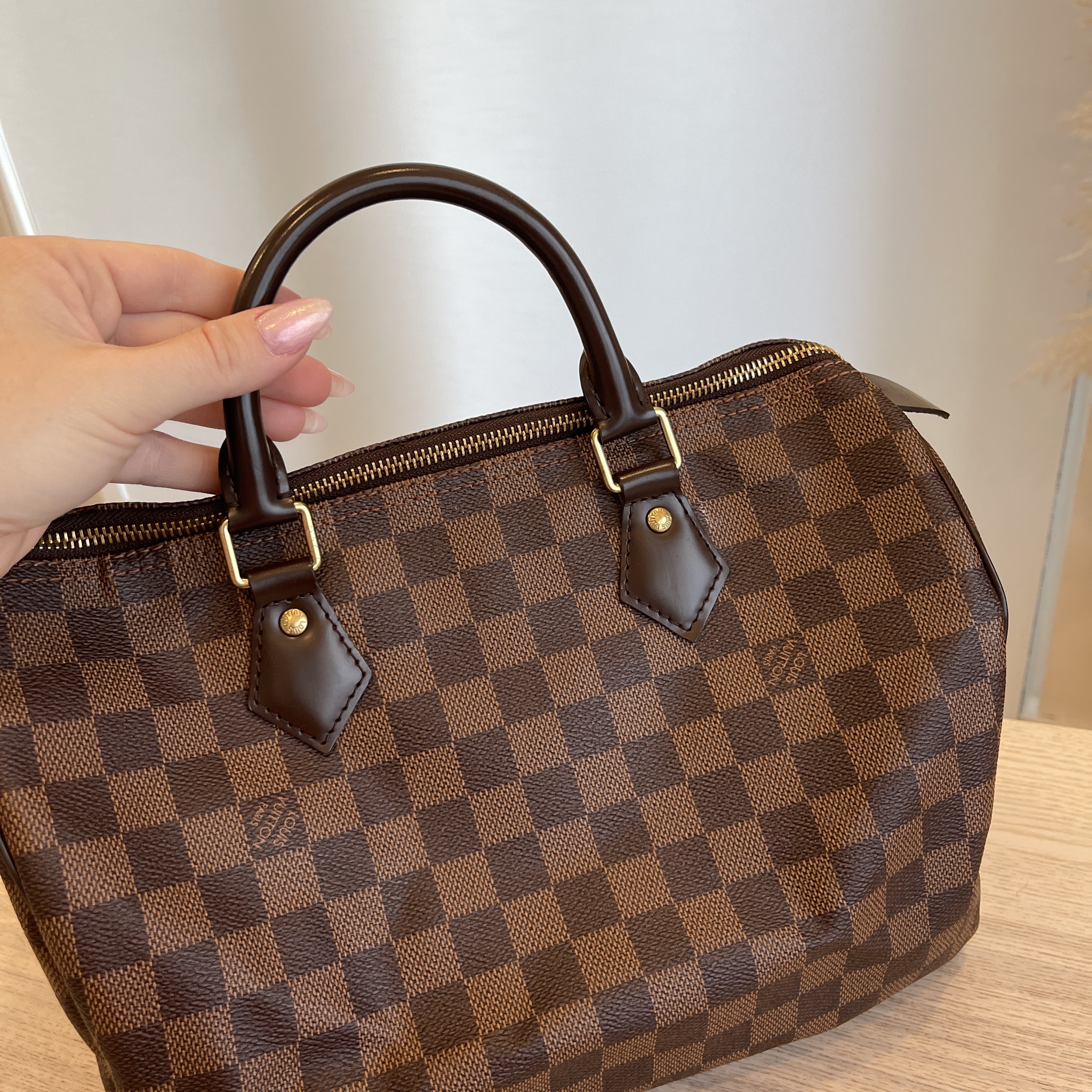 LOUIS VUITTON Damier Ebene Speedy Bandouliere 30 1215992