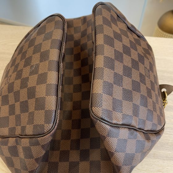 New Year Deal - LOUIS VUITTON Speedy 30 Damier Ebene Satchel Bag Brown -  Sac à main Louis Vuitton Speedy 35 en cuir épi bleu