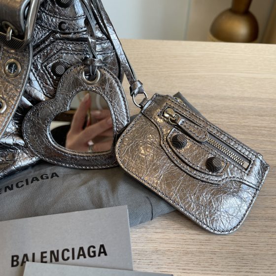 Balenciaga Le Cagole XS Shoulder Bag Metallized in Silver