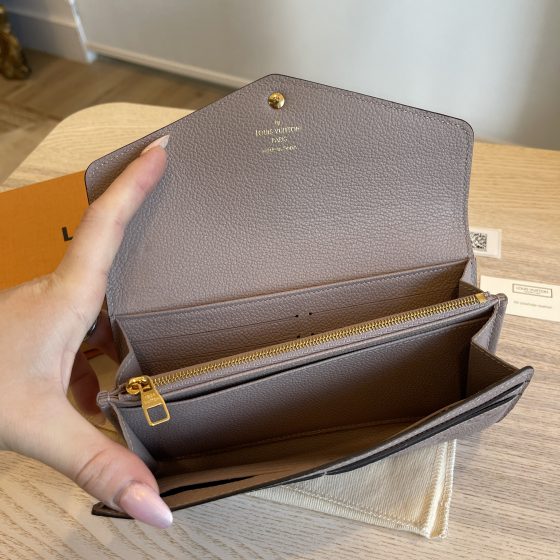 Louis Vuitton Monogram Empreinte Sarah Wallet Mastic