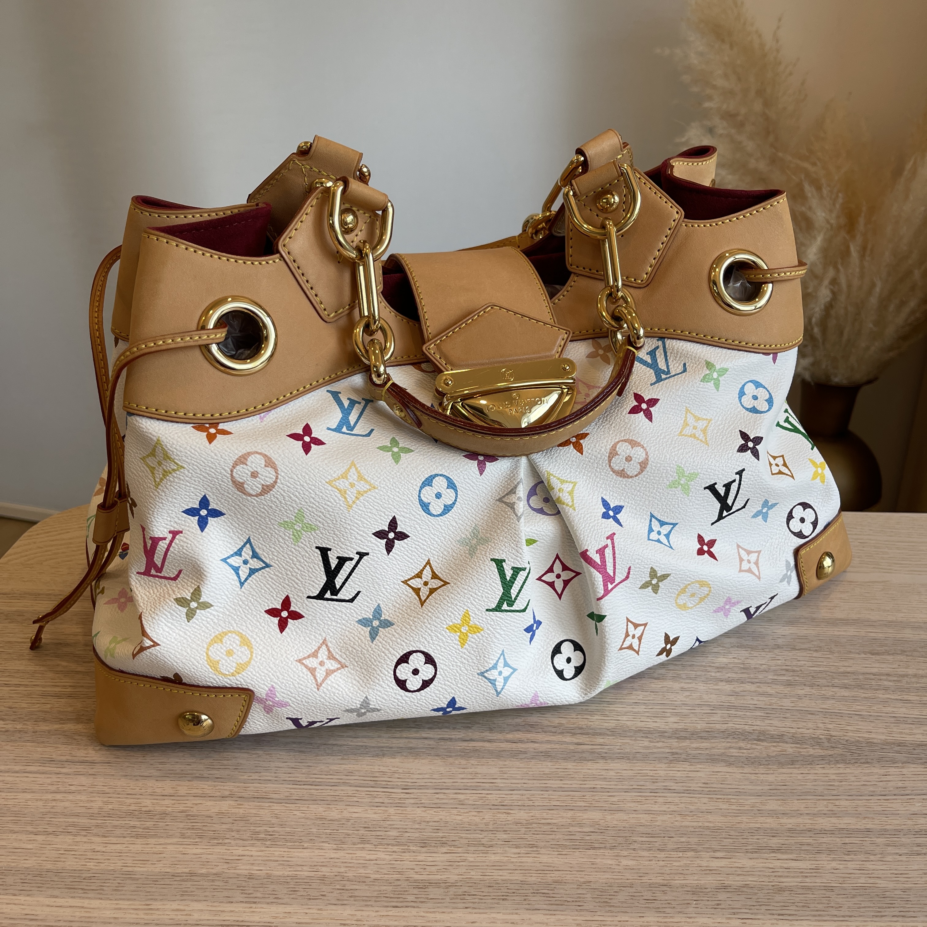 White Louis Vuitton Monogram Multicolore Ursula Handbag – Designer Revival