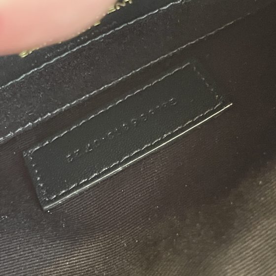 Saint Laurent Large Quilted YSL Zip Wristlet Vintage Peach