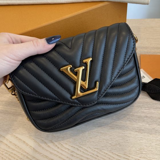 Louis Vuitton Calfskin New Wave Multi Pochette Black