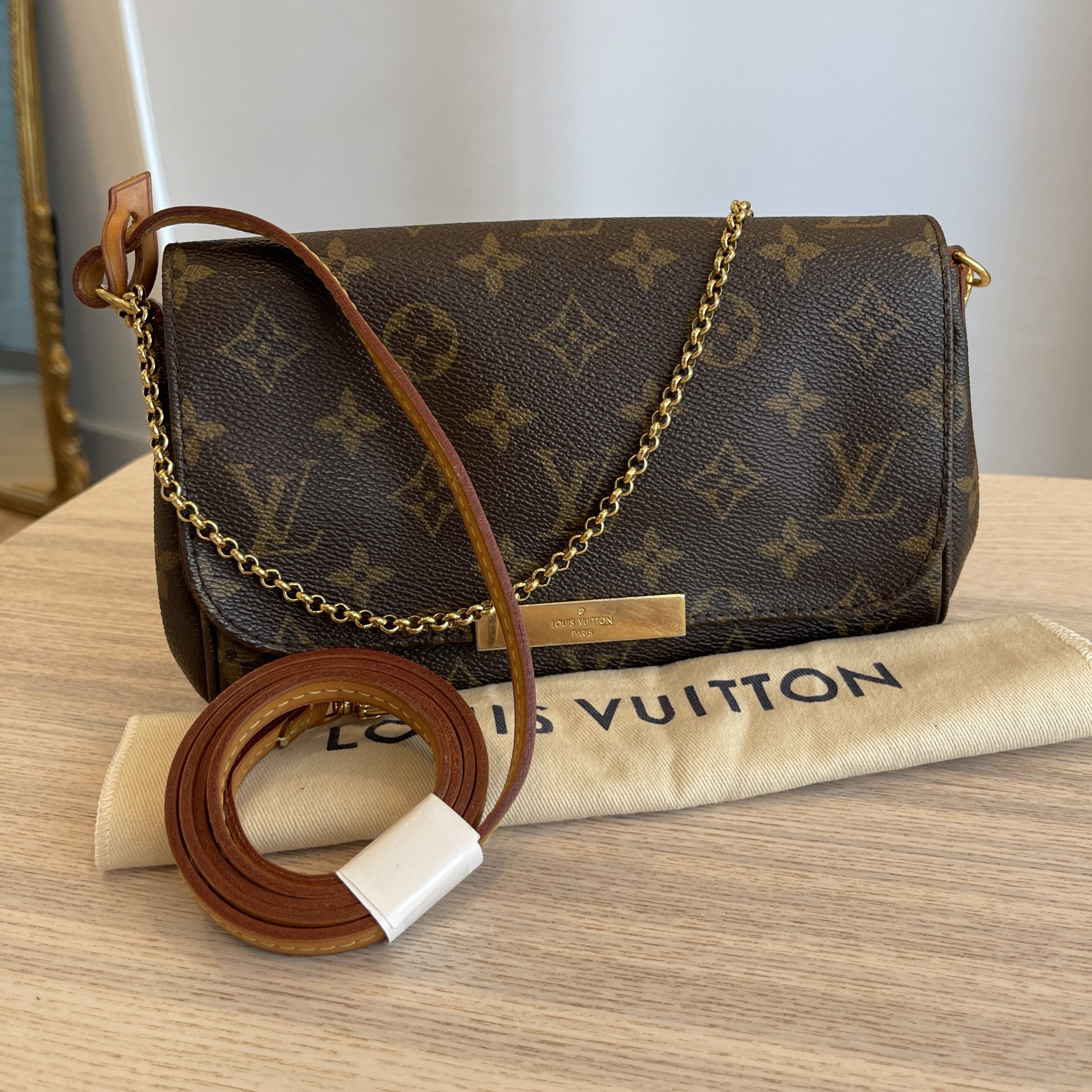 LOUIS VUITTON Monogram Favorite PM Long Strap Shoulder Bag