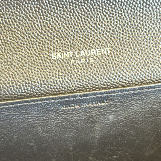 Saint Laurent Grain De Poudre Uptown Chain Wallet Black