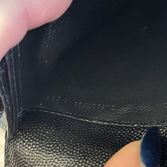 Saint Laurent Grain De Poudre Uptown Chain Wallet Black