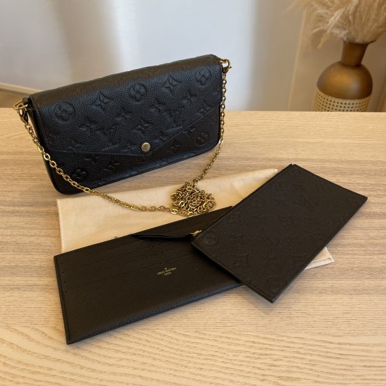 Louis Vuitton Empreinte Pochette Felicie Chain Wallet Noir