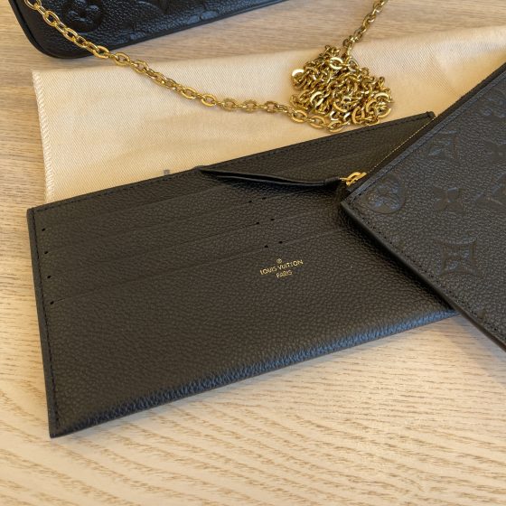 Louis Vuitton Empreinte Pochette Felicie Chain Wallet Noir