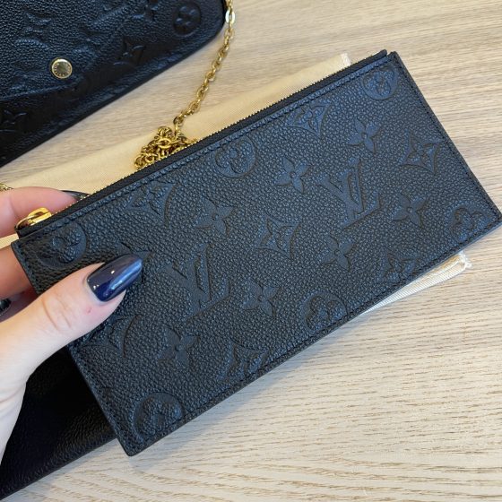 Louis Vuitton Empreinte Pochette Felicie Chain Wallet Noir