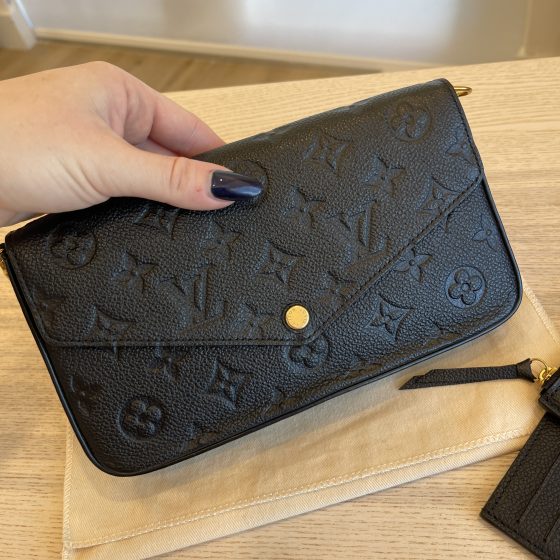 Louis Vuitton Empreinte Pochette Felicie Chain Wallet Noir