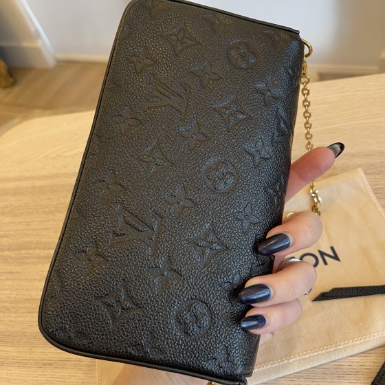 Louis Vuitton Empreinte Pochette Felicie Chain Wallet Noir