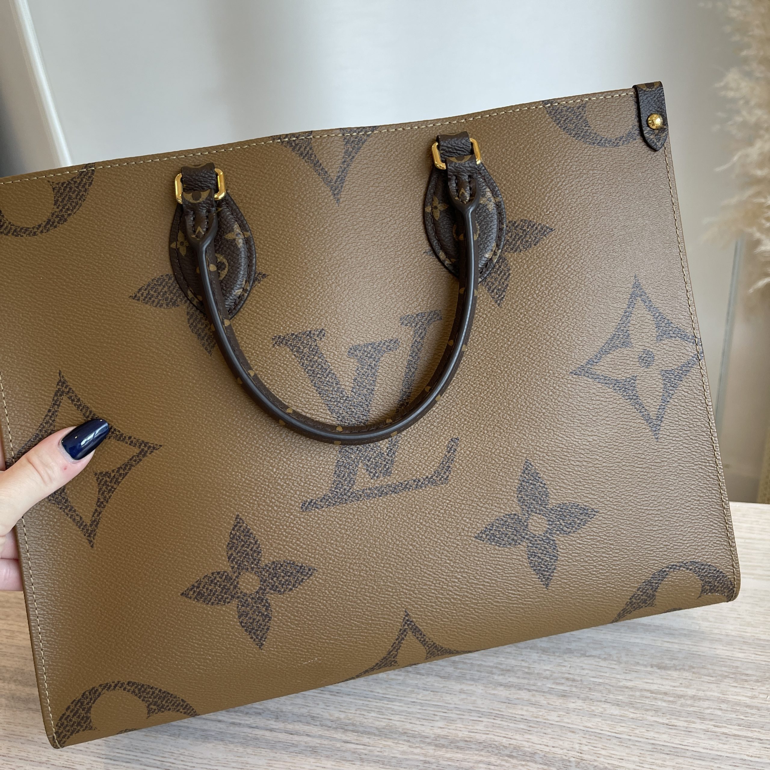 Louis Vuitton Onthego Monogram Giant Reverse MM Brown