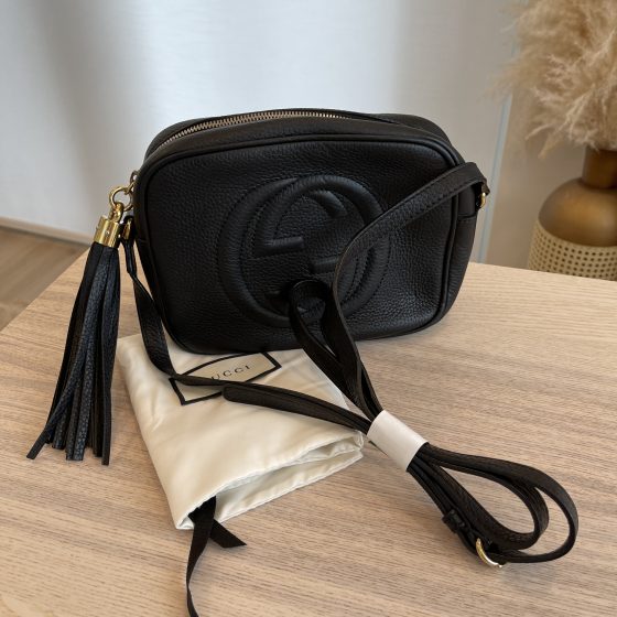 Gucci Calfskin Small Soho Disco Bag Black