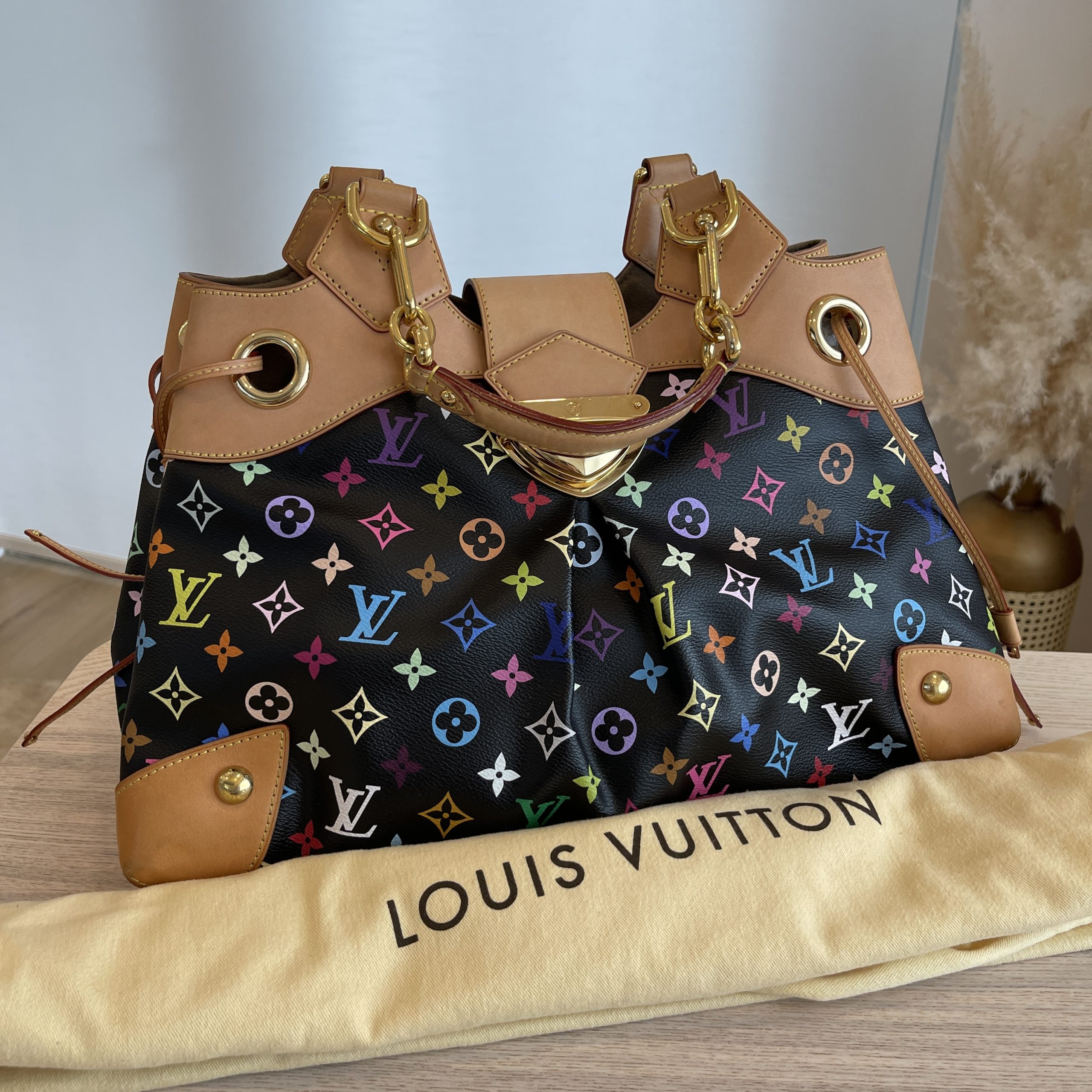 Louis Vuitton vintage black multicolour ursula shoulder bag