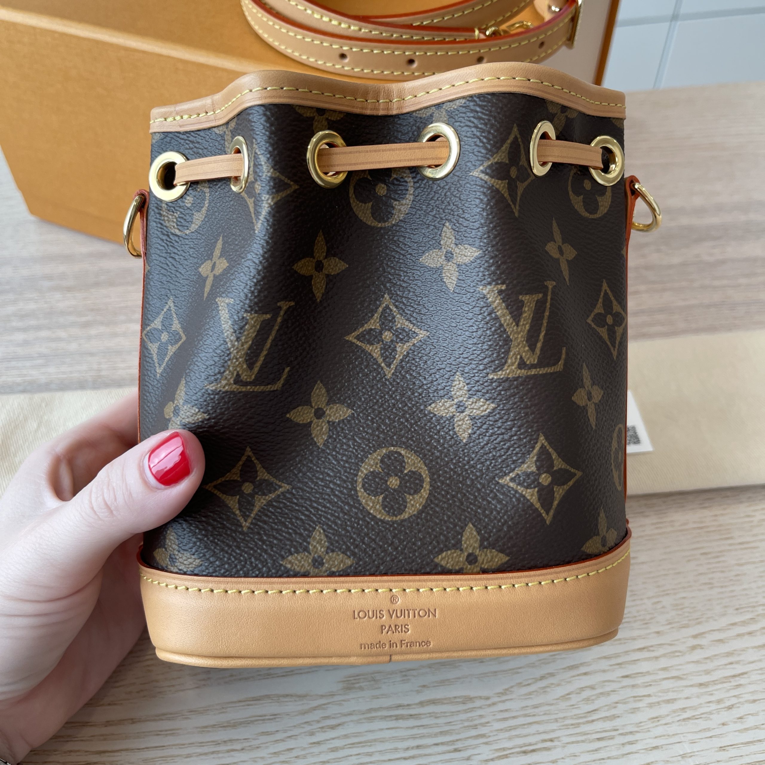 Louis Vuitton Nano Noé Metallic in Monoglam Coated Canvas with Gold-tone -  US