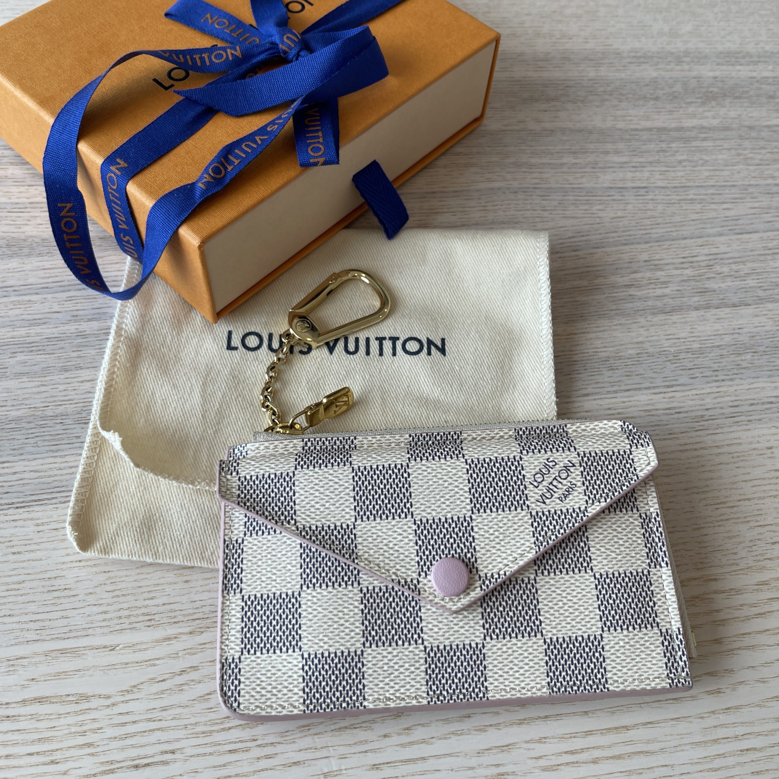 Louis Vuitton Card Holder Recto Verso Damier Azur Rose Ballerine