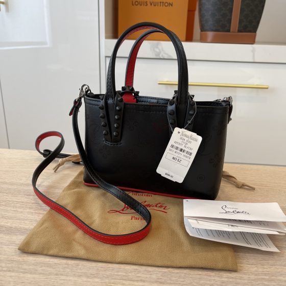 Christian Louboutin Cabata Perforated Leather Tote Black