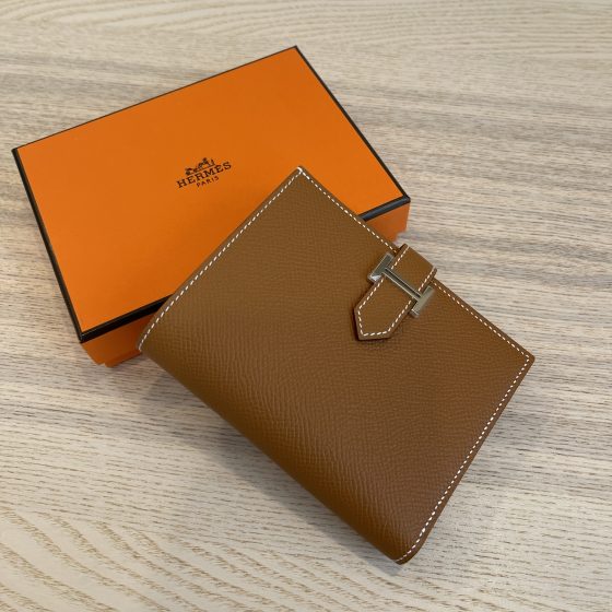 Hermes Epsom Bearn Compact Wallet Gold