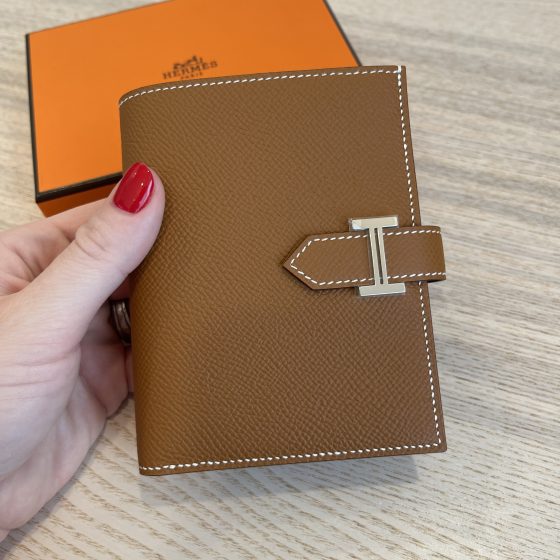 Hermes Epsom Bearn Compact Wallet Gold