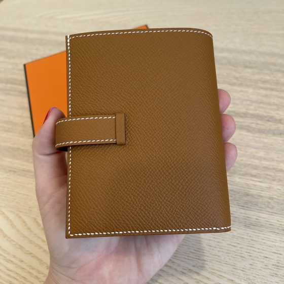 Hermes Epsom Bearn Compact Wallet Gold