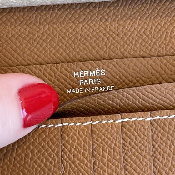 Hermes Epsom Bearn Compact Wallet Gold