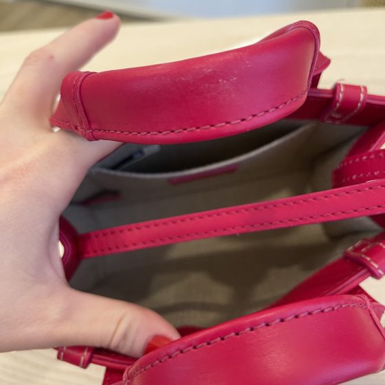Chloe Calfskin Mini Woody Ribbon Tote Fizzy Pink