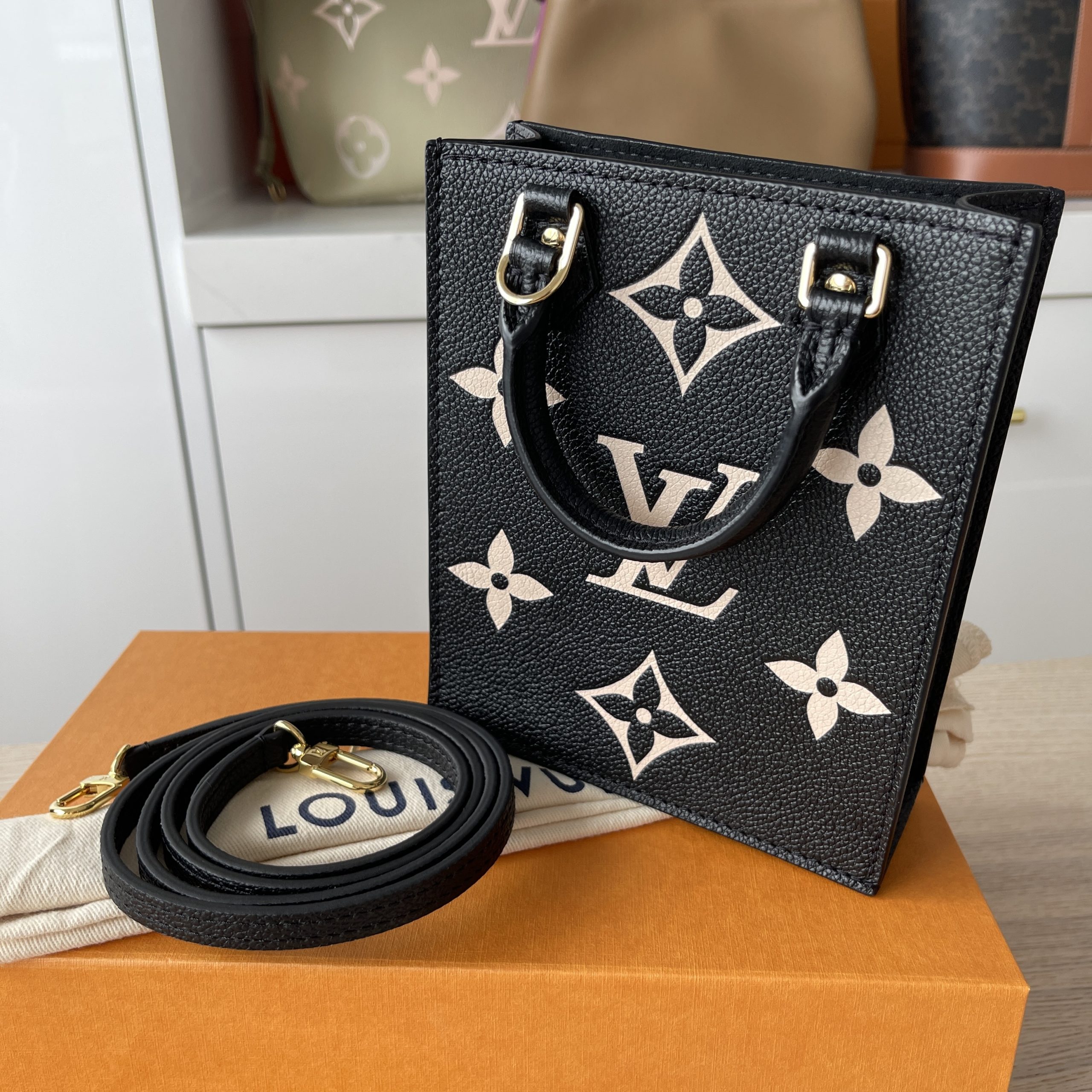 Louis Vuitton, Bags, Authentic Louis Vuitton Petit Sac Plat Monogram  Empreinte Leather