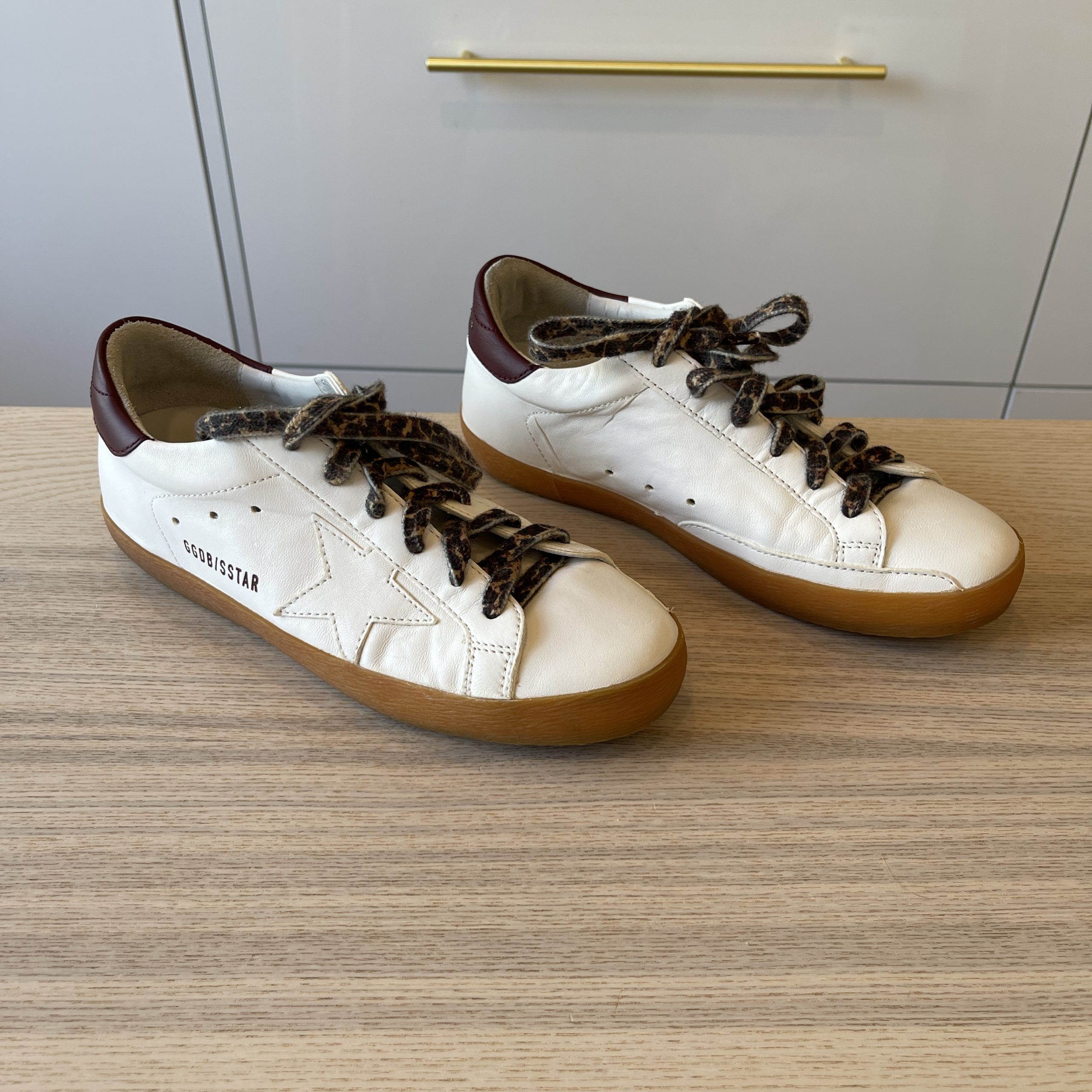 Golden Goose Super-Star sneakers with leopard-print laces Size 37