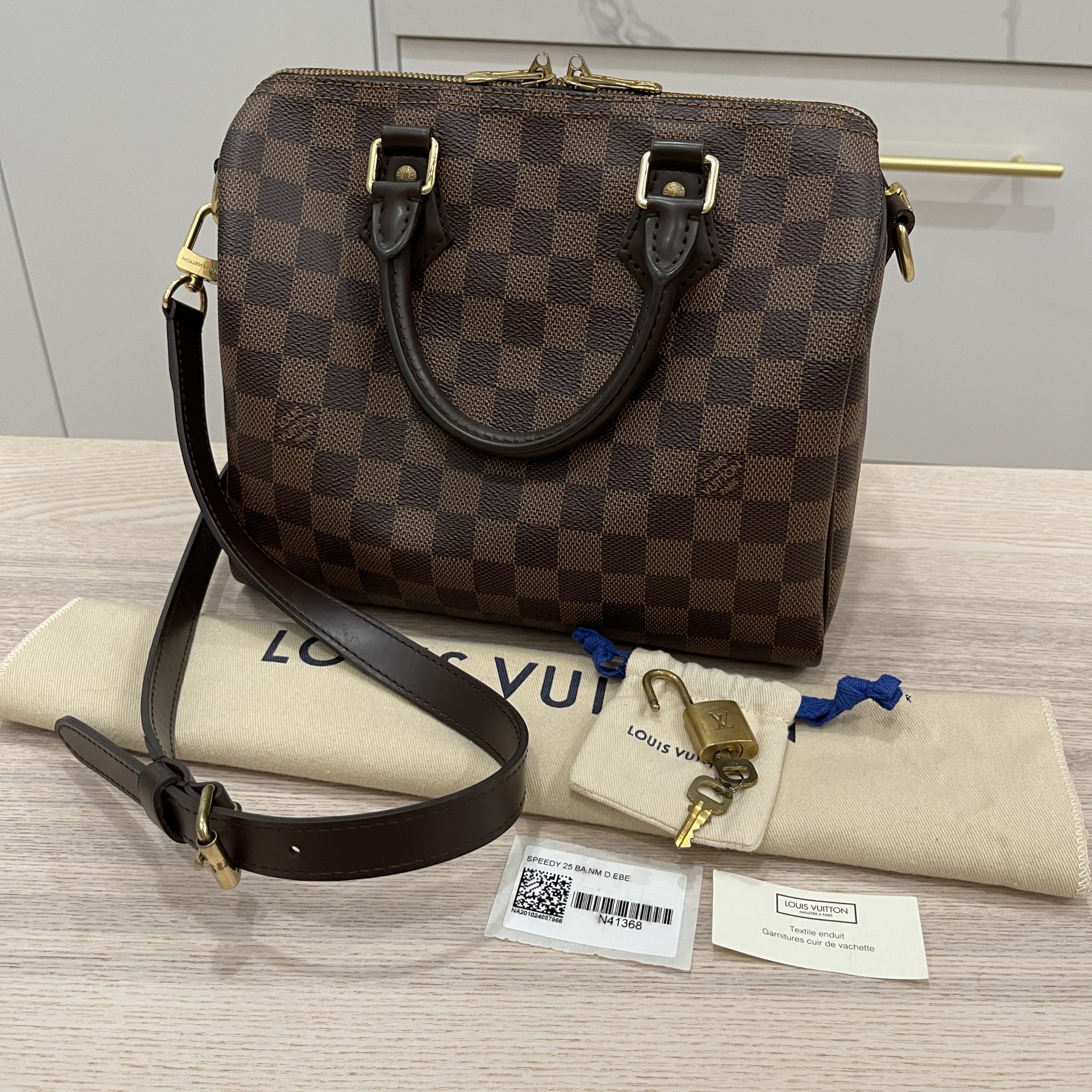 Speedy Bandoulière 25 Damier Ebene - Women - Handbags