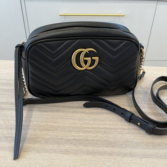 Gucci Matelasse Small GG Marmont Black