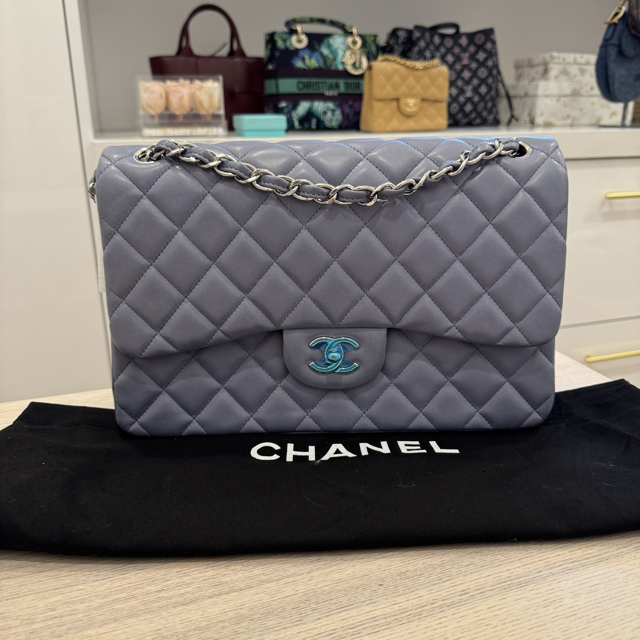 Chanel, Lambskin Classic Flap with Silver Hardware