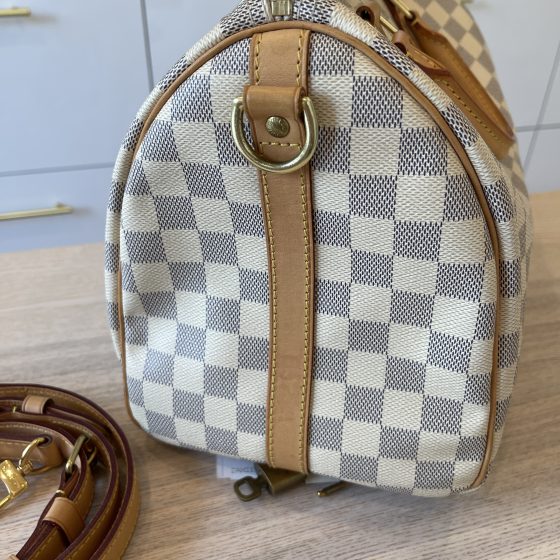 Louis Vuitton Damier Azur Canvas Speedy 30 Bandouliere Bag