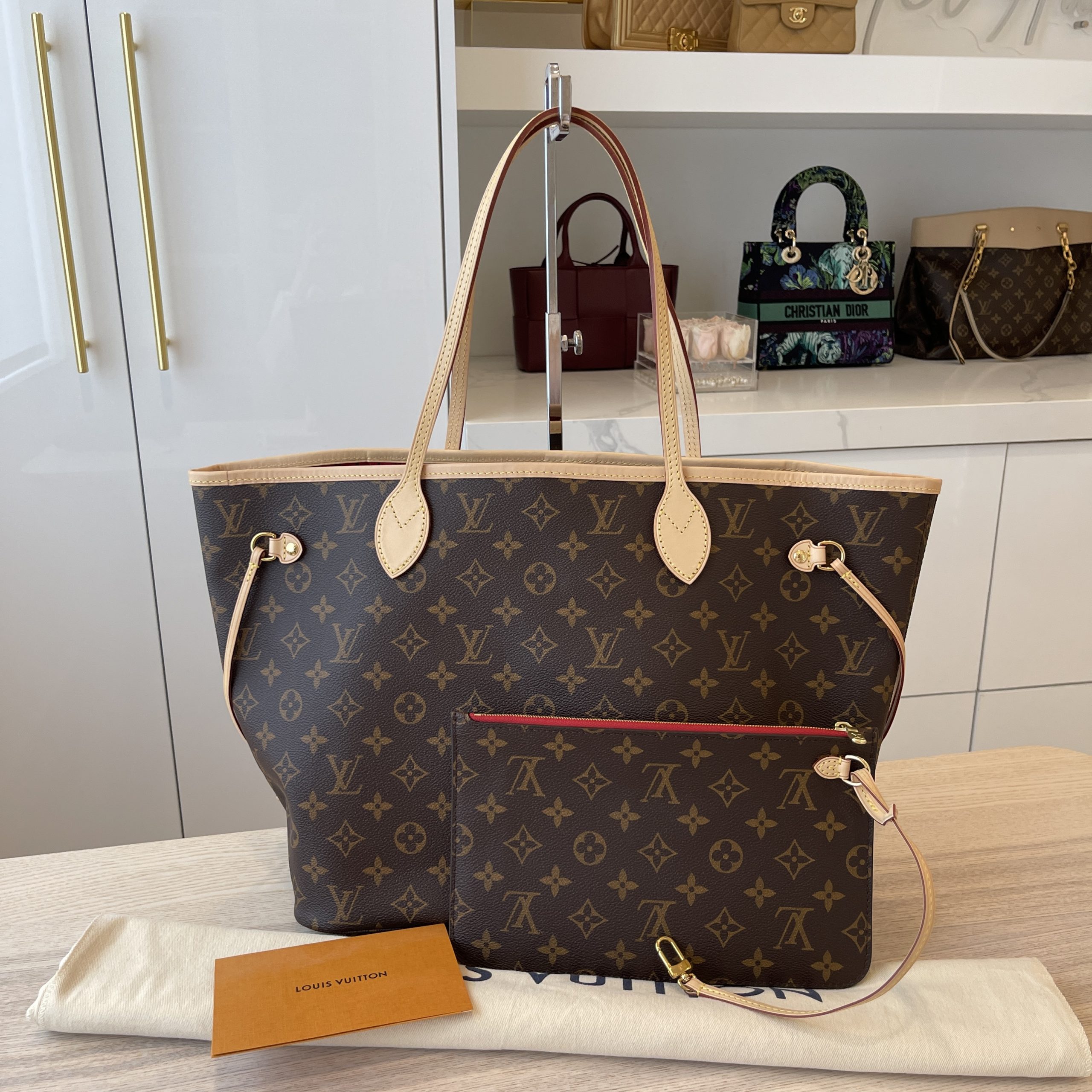 Louis Vuitton Monogram Neverfull MM Cerise