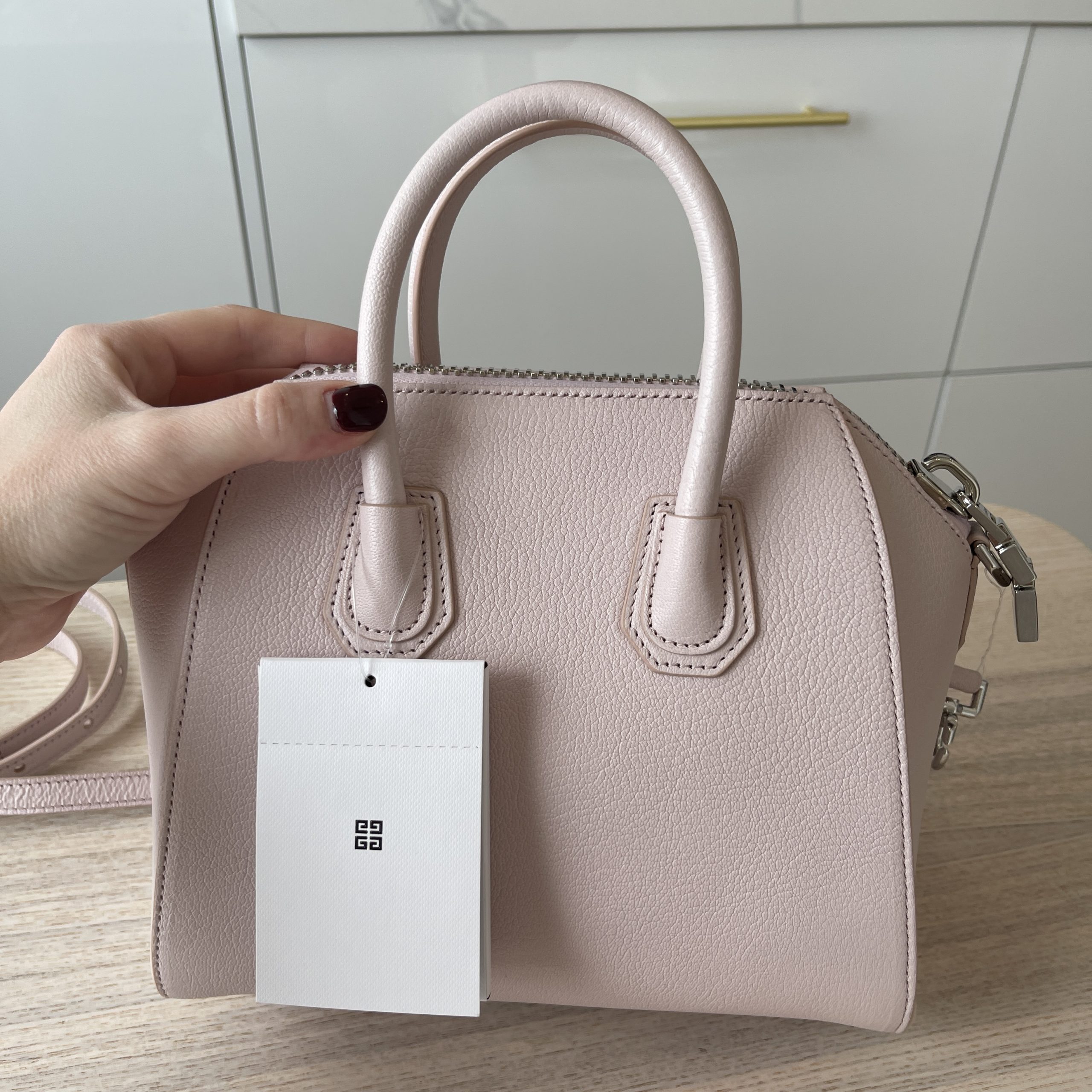 Shop Givenchy Mini Antigona Top Handle Bag In Grained Leather