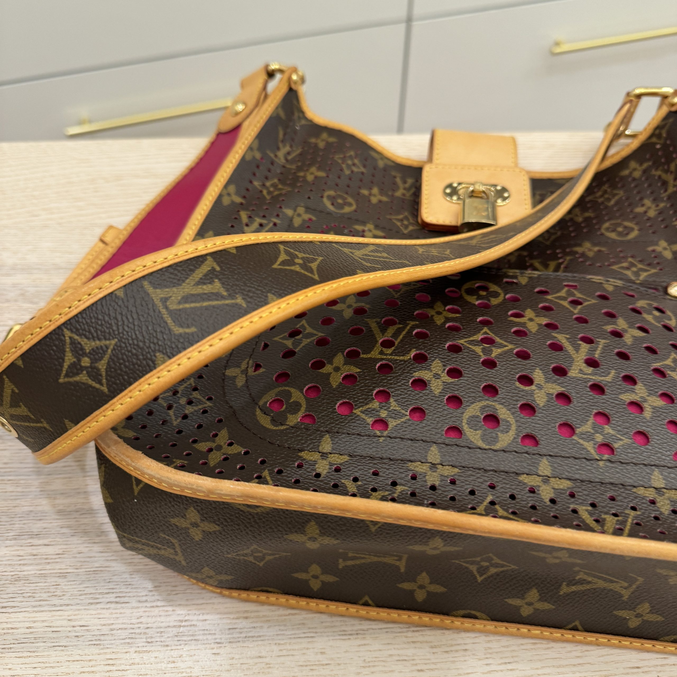 Louis Vuitton Monogram Perforated Musette Fuchsia