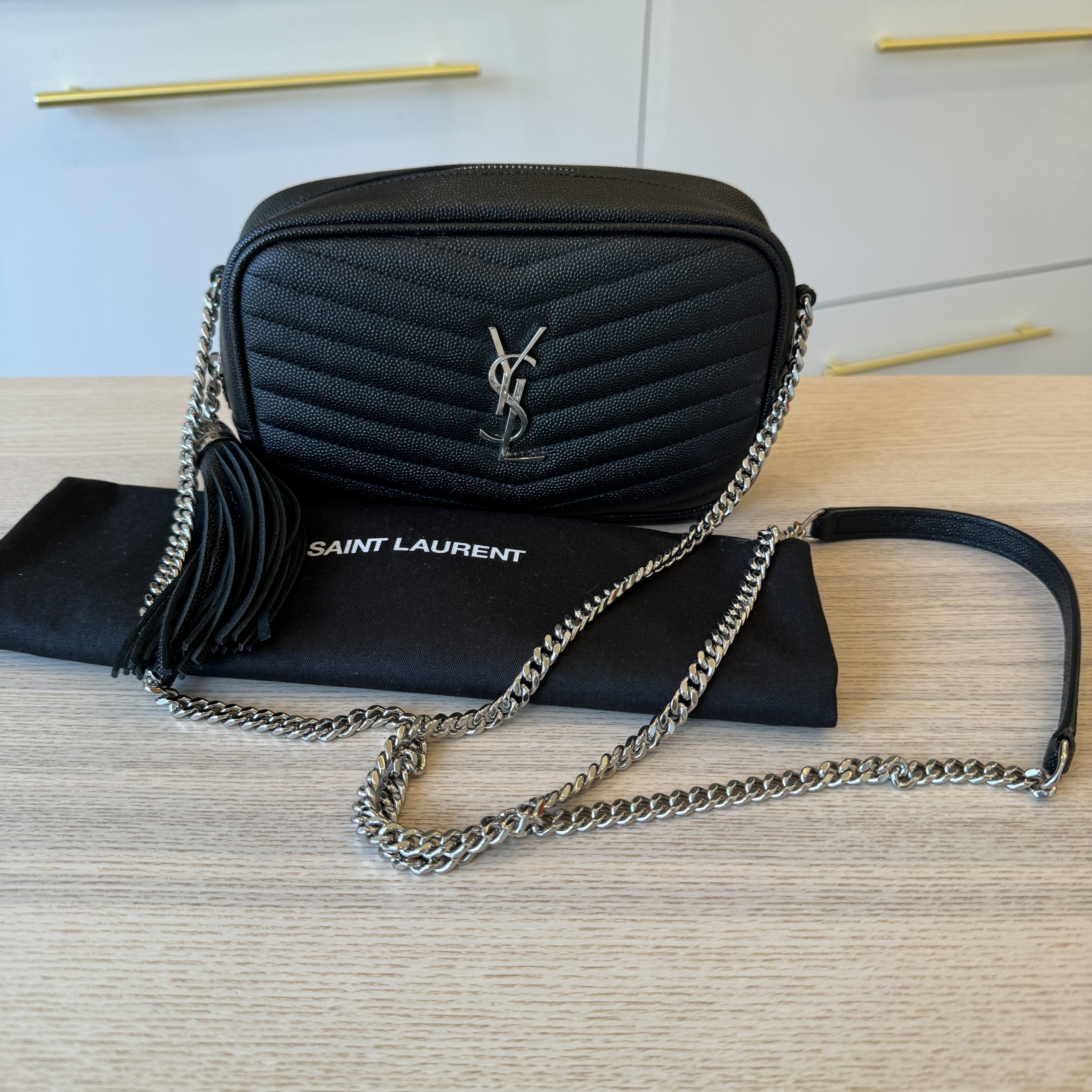 Shop Saint Laurent Mini Lou Matelassé Leather Camera Bag